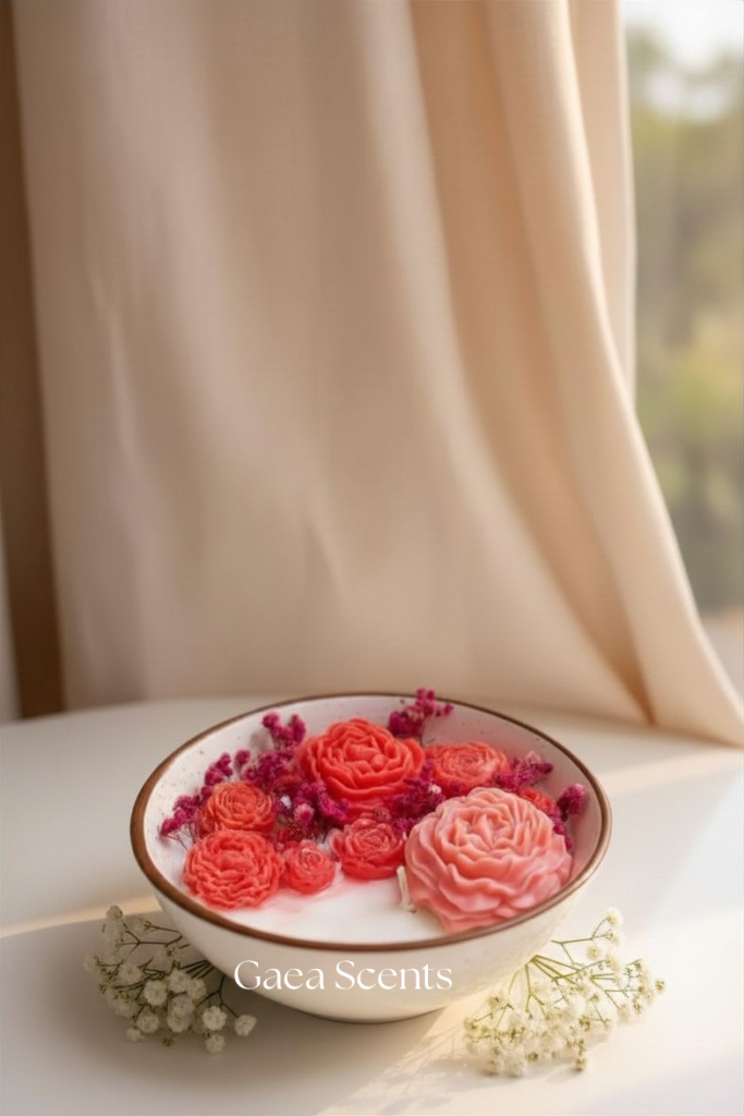 Peony Flower Bowl Candle