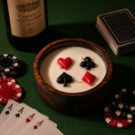 Poker theme candle