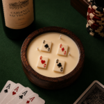 Aces in a wooden bowl Candle
