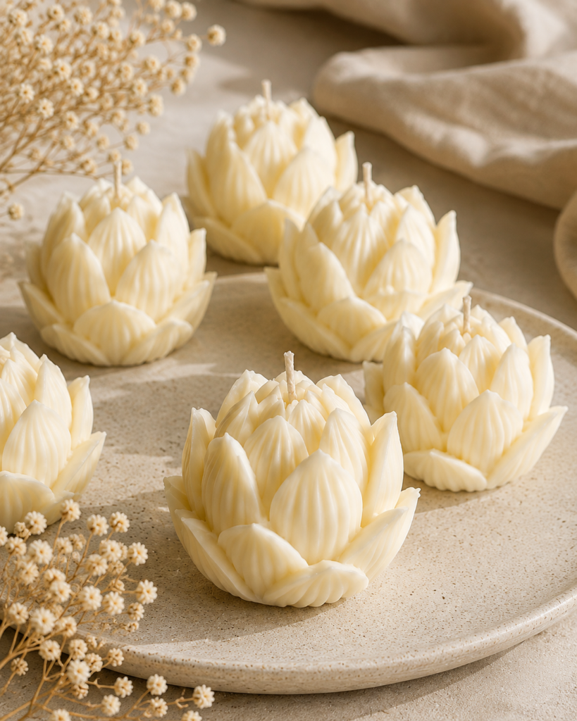 Lotus Candles – Set of 2