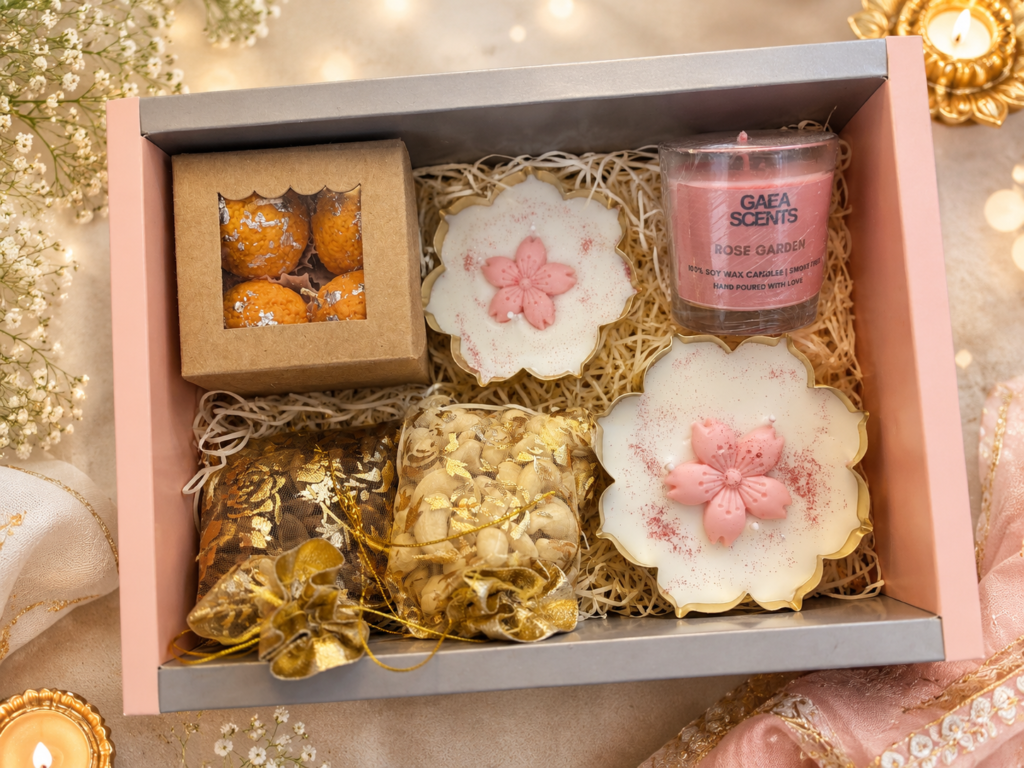 Diwali Hamper with urli and dry fruits
