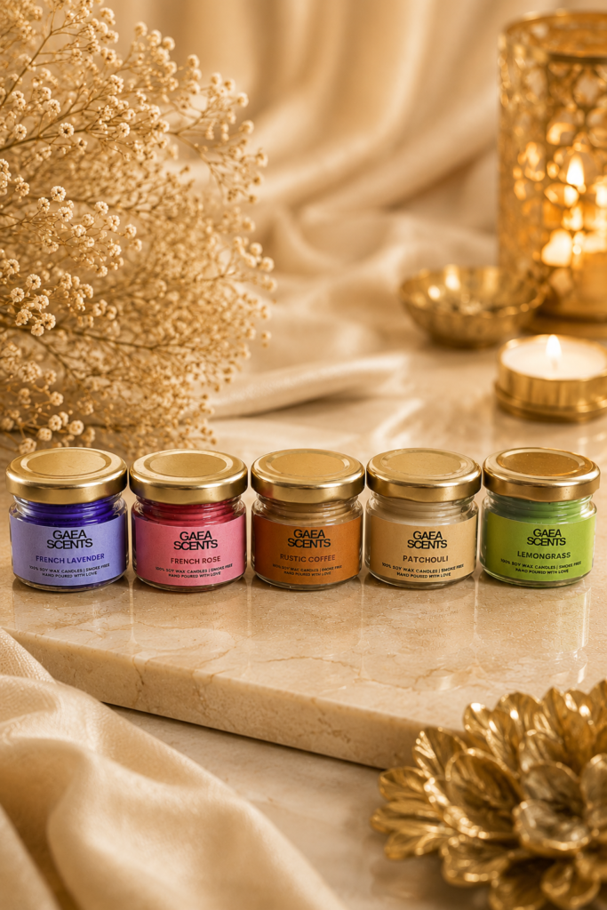 Mini Jar Candle in assorted fragrance – Pack of 5