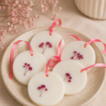 Round Wax Sachet with dried flowers