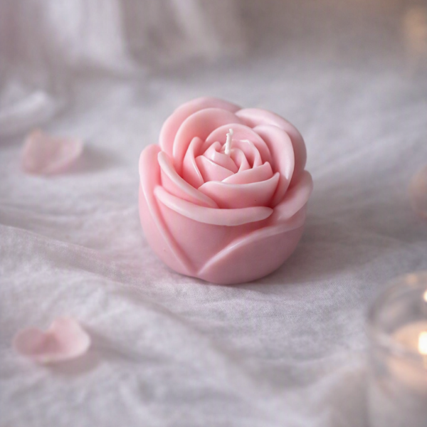 Rose Flower Candle - Set of 2