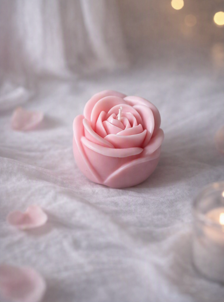 Rose Flower Candle – Set of 2