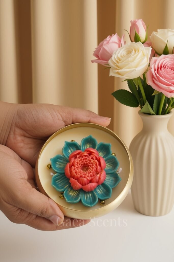 Lotus in a round urli