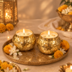 Electroplated jars with Jute bag