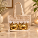Electroplated jars with Jute bag
