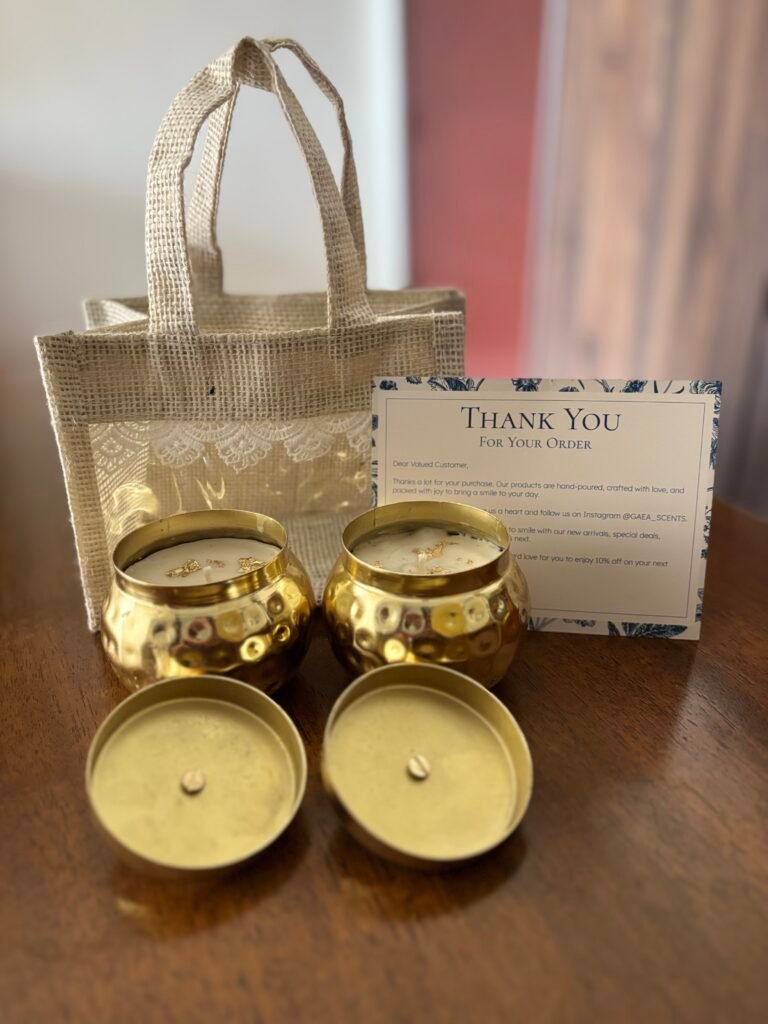 Electroplated jars with Jute bag