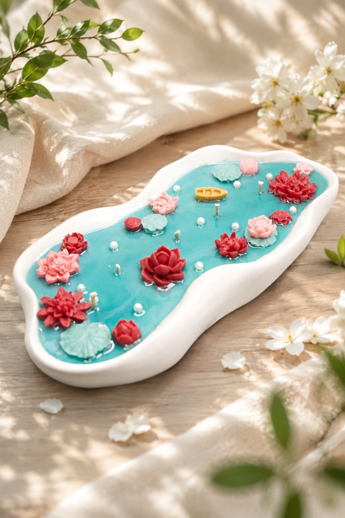 Lotus Pond in a concrete tray