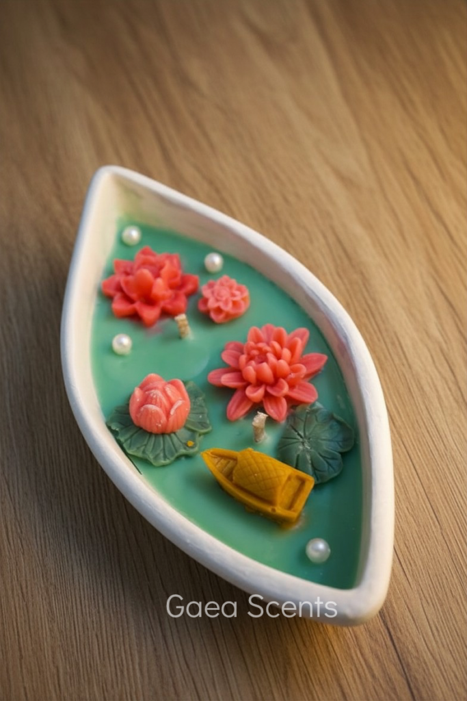 Lotus Pond Boat Candle