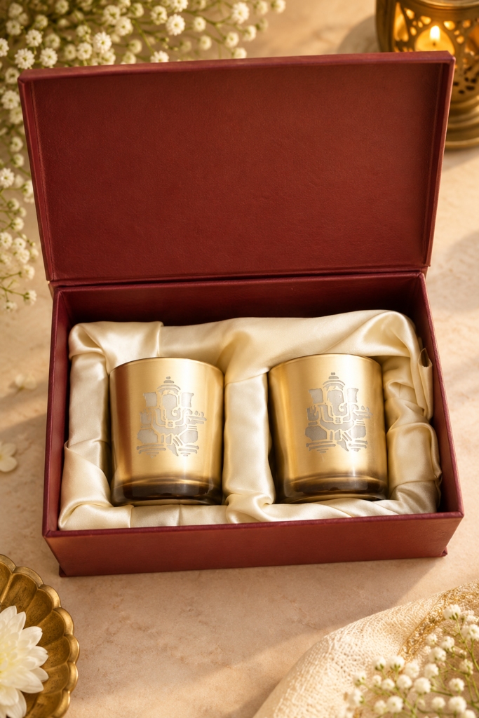 Laxmi Ganesh Ji jar set in a gift box