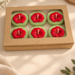 Jumbo tea lights with hibiscus flower