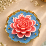 Red and white Lotus in 5.5 /6.5 inches urli