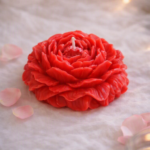 Peony Flower Candle with Box packaging