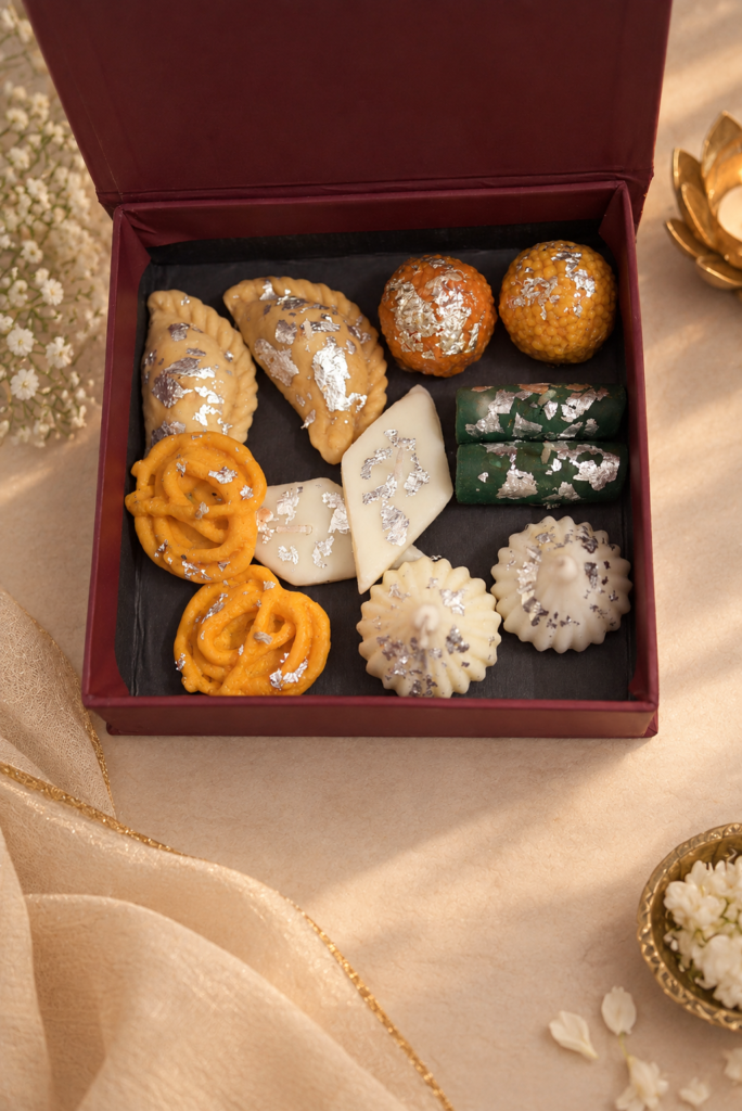 Assorted mithai candle box
