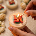 Round Tealight pack with Swastik in centre