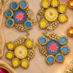 Peacock urli with 4 diya